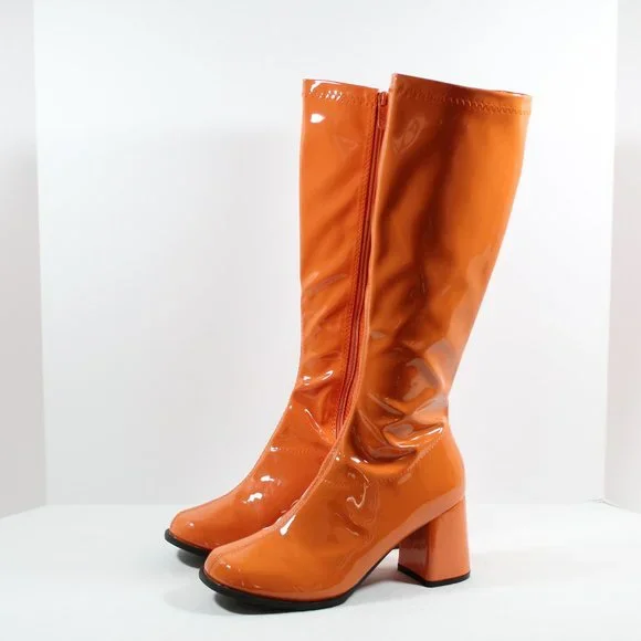 Ellie Shoes Ellie Gogo Boots With Zipper Orange 9m Poshmark